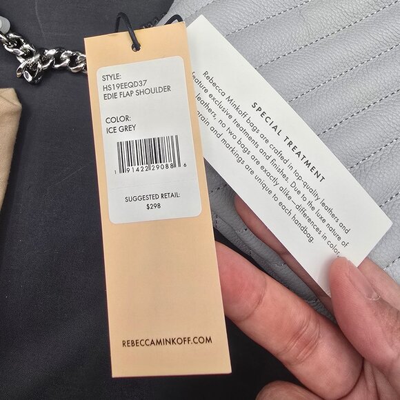 Rebecca Minkoff Light Gray Chevron Shoulder Bag - Picture 3 of 14